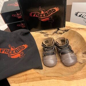 Freebird Baby Walker Shoes - Brown and Black